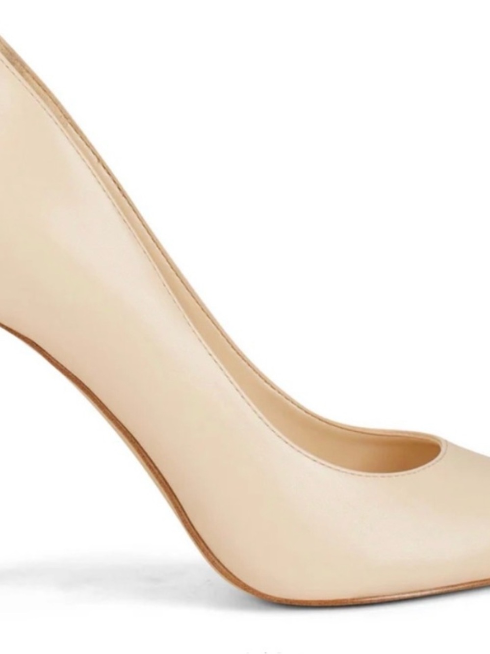 Nine West Cream Pumps Size 10 Genuine Leather - Picture 4 of 12